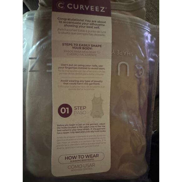 Brand New Curveez Women's L Nude Ultra Shaping Hip Hugger Bodysuit - Picture 7 of 8